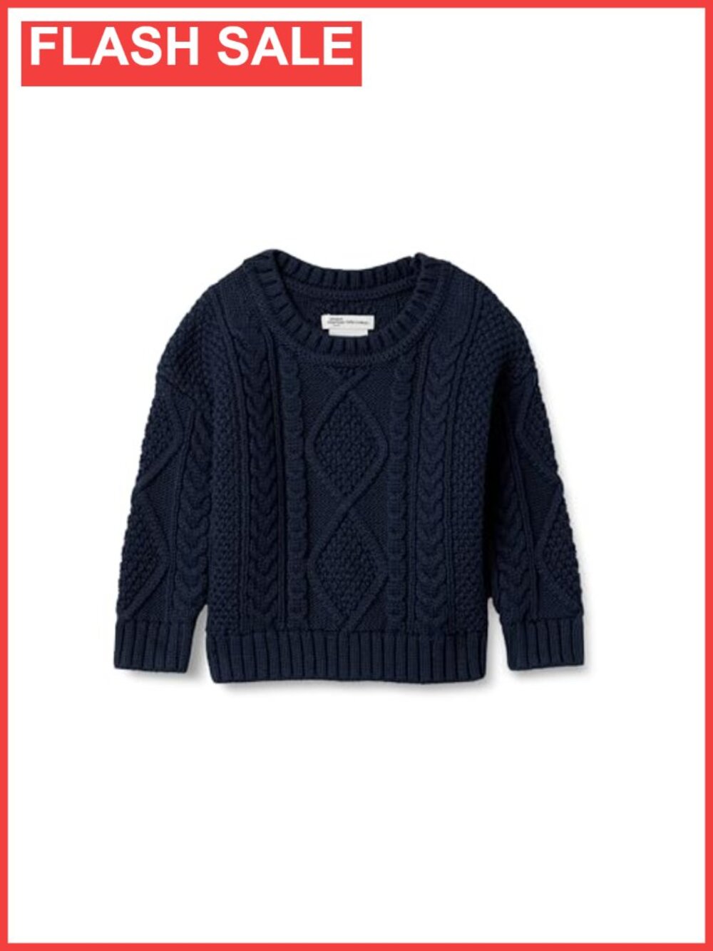 Sofia Grainge Cotton Cable Knit Crewneck Sweater Toddler Boys Pullover
